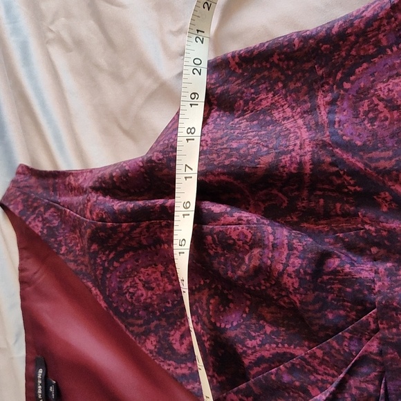 Land's End Dress 16 V Neck Sleeveless Knee Length Midi Purple Paisley A-Line - Picture 7 of 16